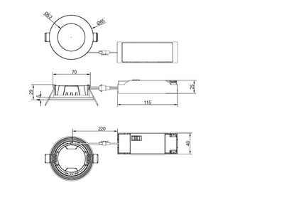 Uppospotti TRIO Himal led 3,5W 450lm valkoinen