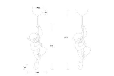 Riippuvalaisin TRIO Fips E14 musta