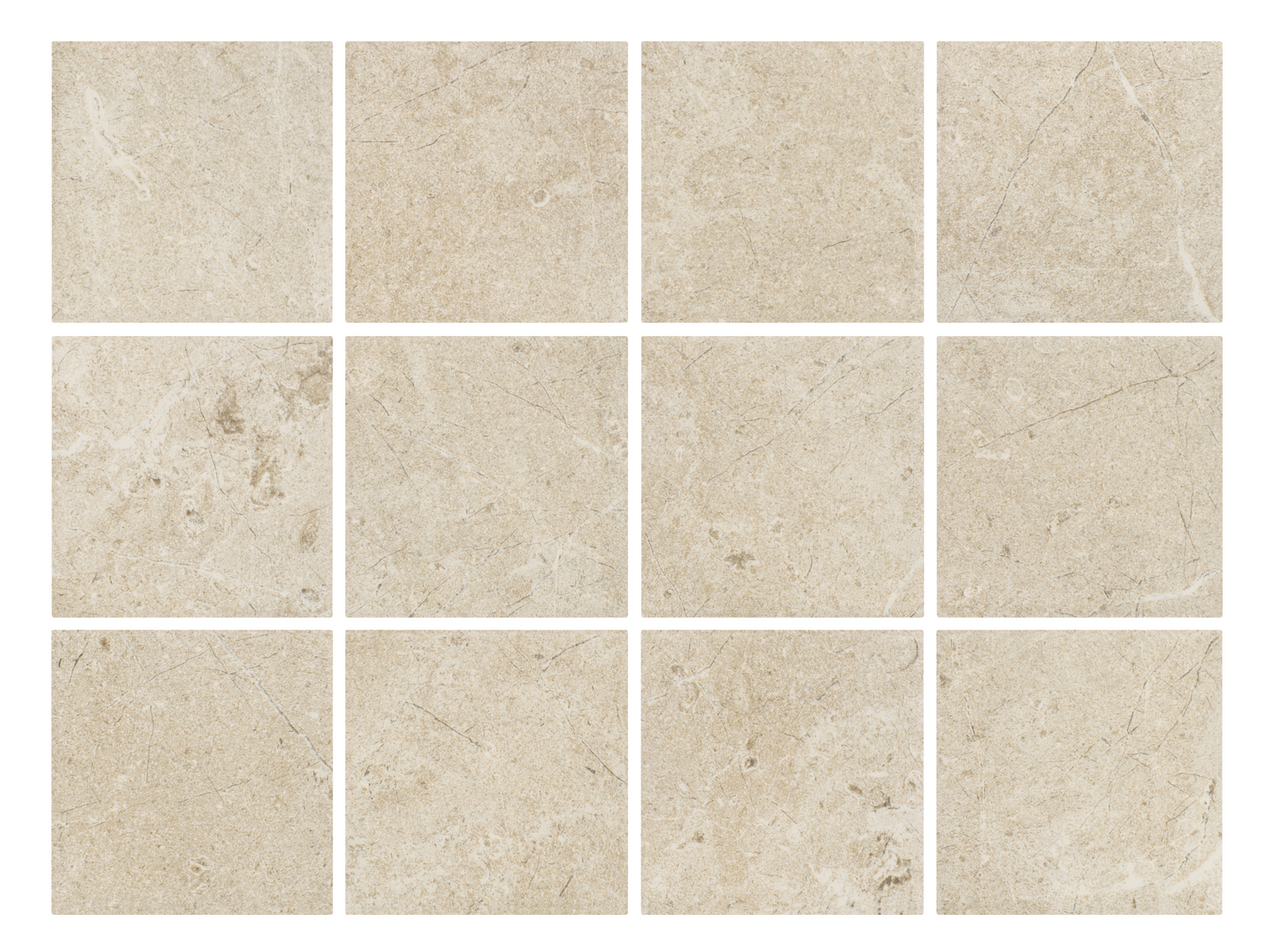Lattialaatta Limestone 10x10 Sand 0,96m²