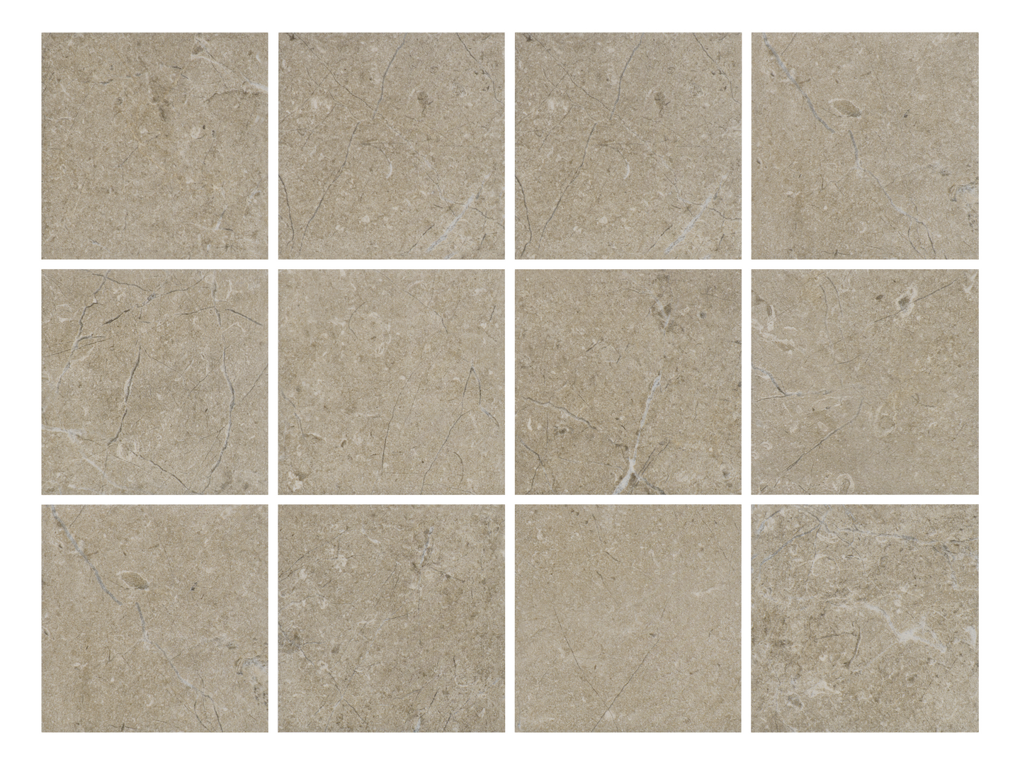 Lattialaatta Cello Limestone 10x10 Taupe 0,96m²