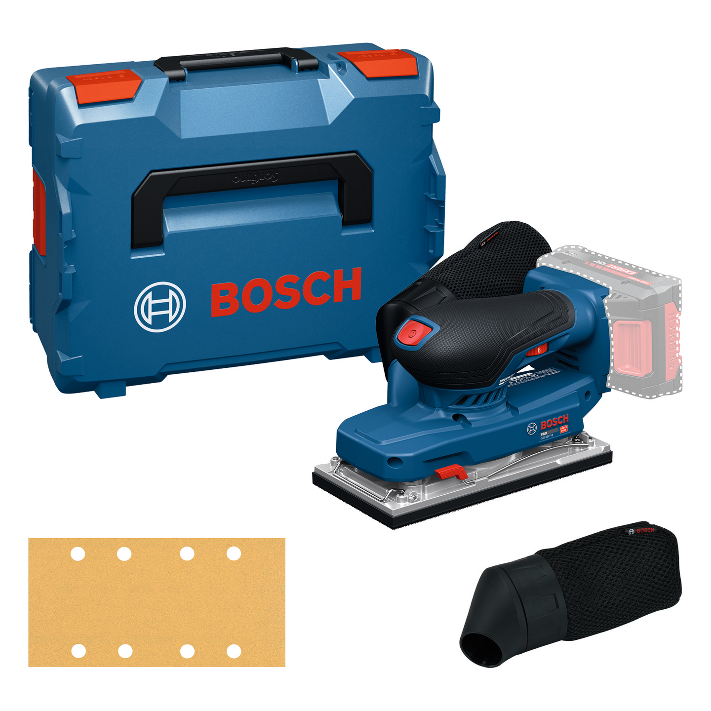 Akkutasohiomakone Bosch GSS18V-18 Solo L-Boxx