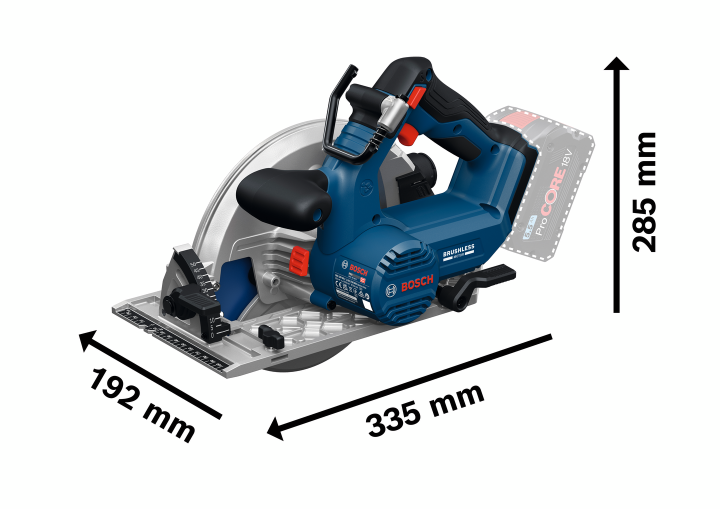 Akkukäsipyörösaha Bosch GKS18V-68-2 Solo L-Boxx