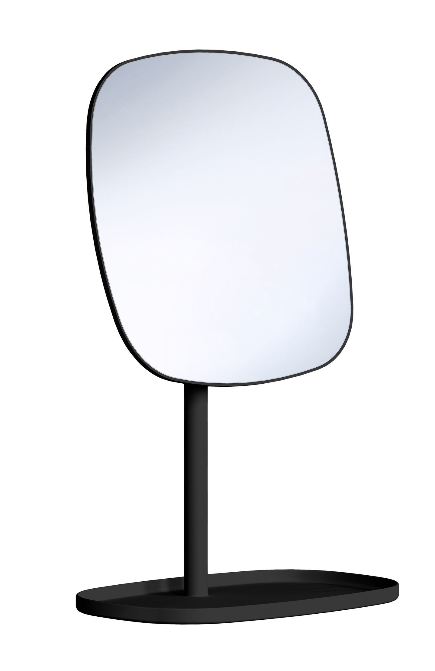 Meikkipeili vapaasti seisova säilytystasolla Beslagsboden BB576  musta X7