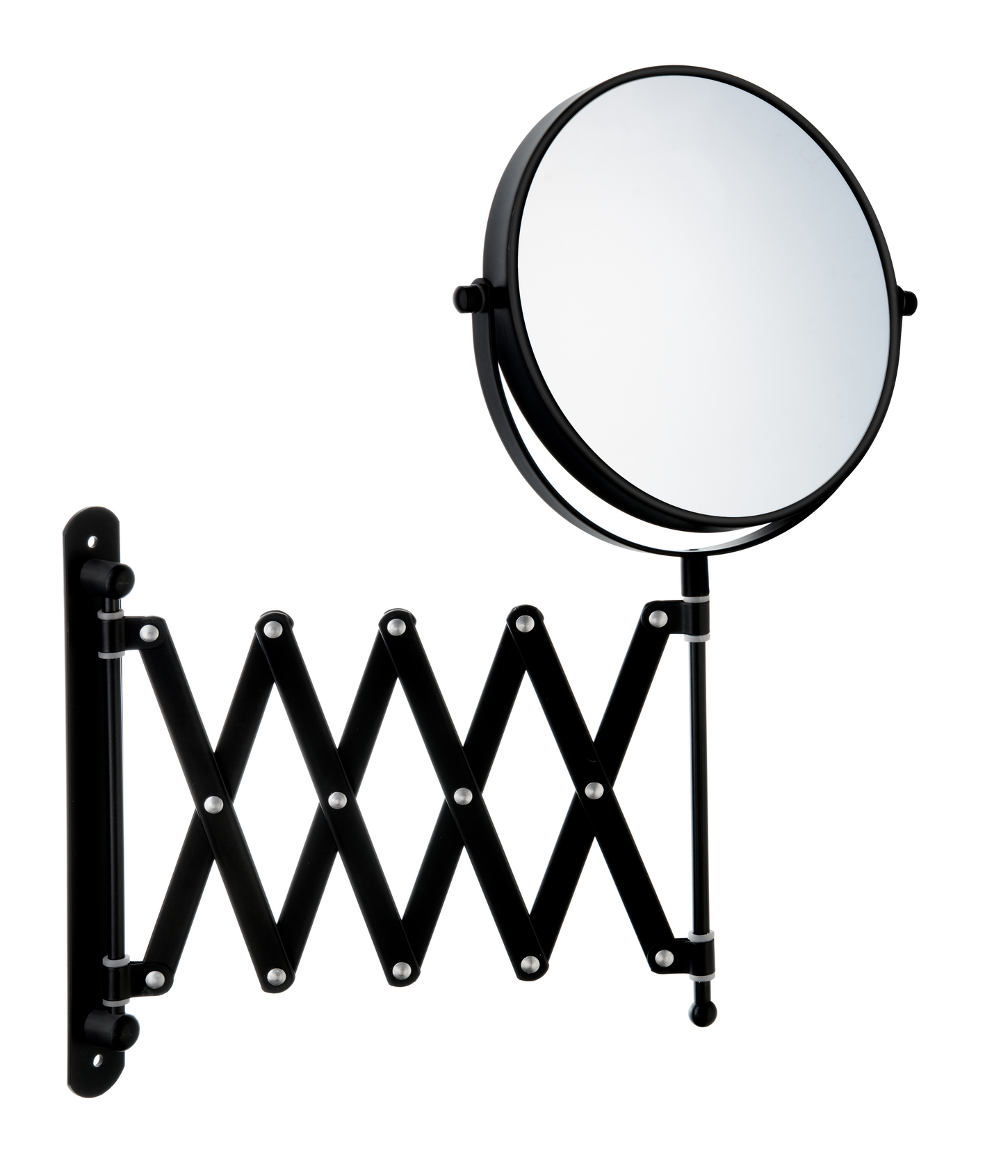 Meikkipeili ulosvedettävällä nivelvarrella Beslagsboden ZB632 musta X1/X7