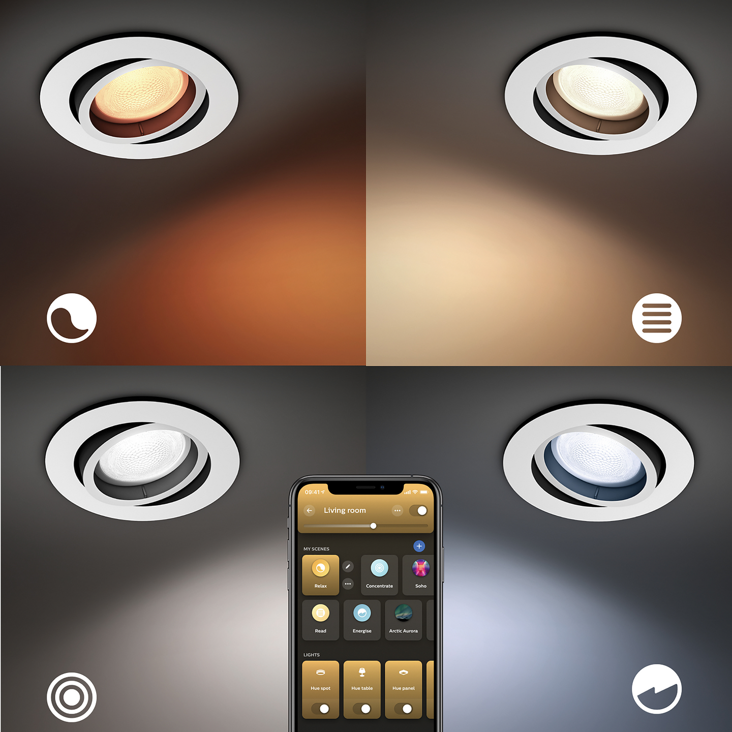 Uppospotti Philips Hue Milliskin 3x4.2 W 1200l 2200-6500K Valkoinen