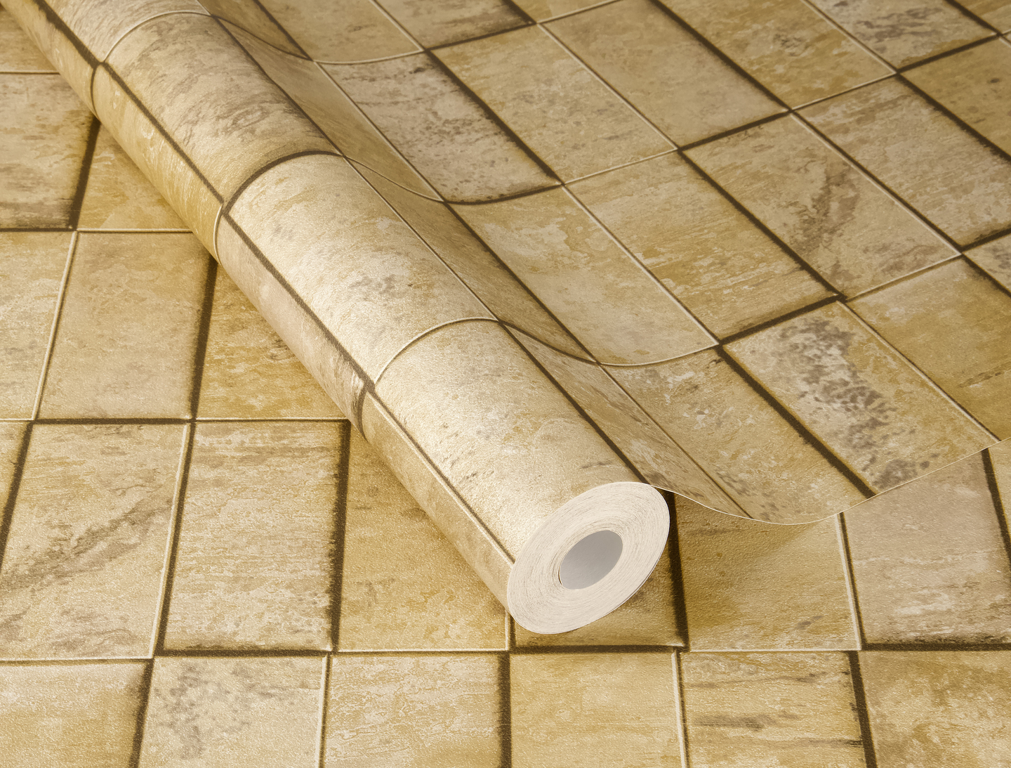 Vinyylitapetti Rasch Factory VI Copper Tile 497144 10,05m