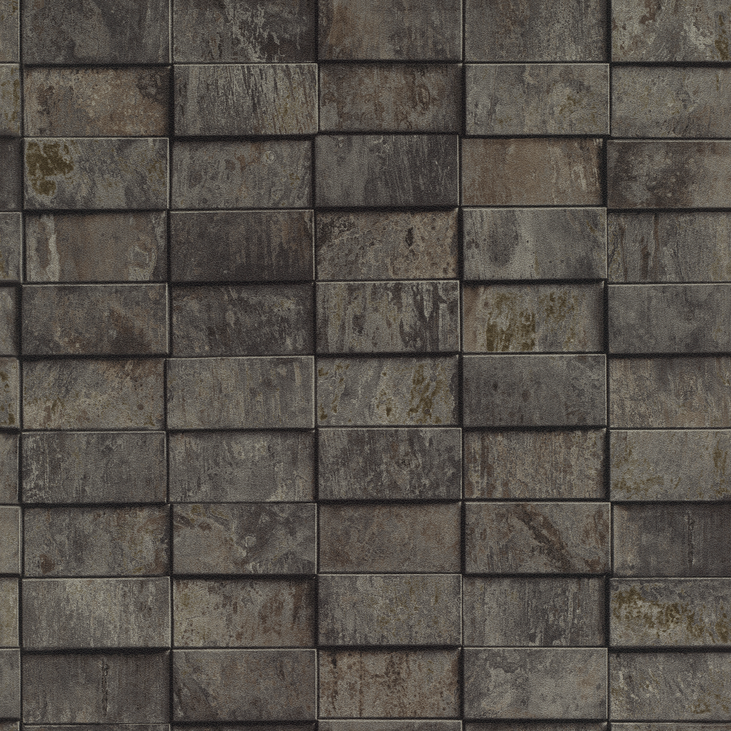 Vinyylitapetti Rasch Factory VI Copper Tile 497137 10,05m