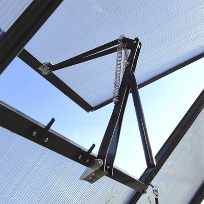 Automaattinen kattoluukun avaaja sivuluukkuihin ja -kennolevykasvihuoneisiin