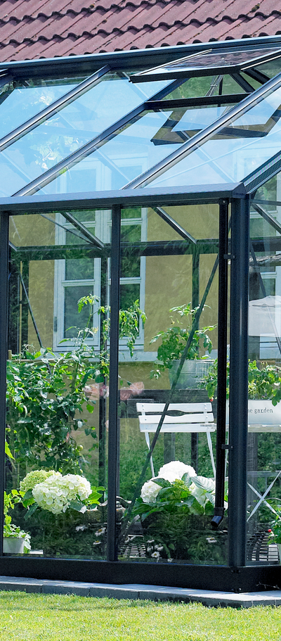 Kasvihuone Juliana Premium 8,8 antrasitharmaa alumiinirunko karkaistu lasi
