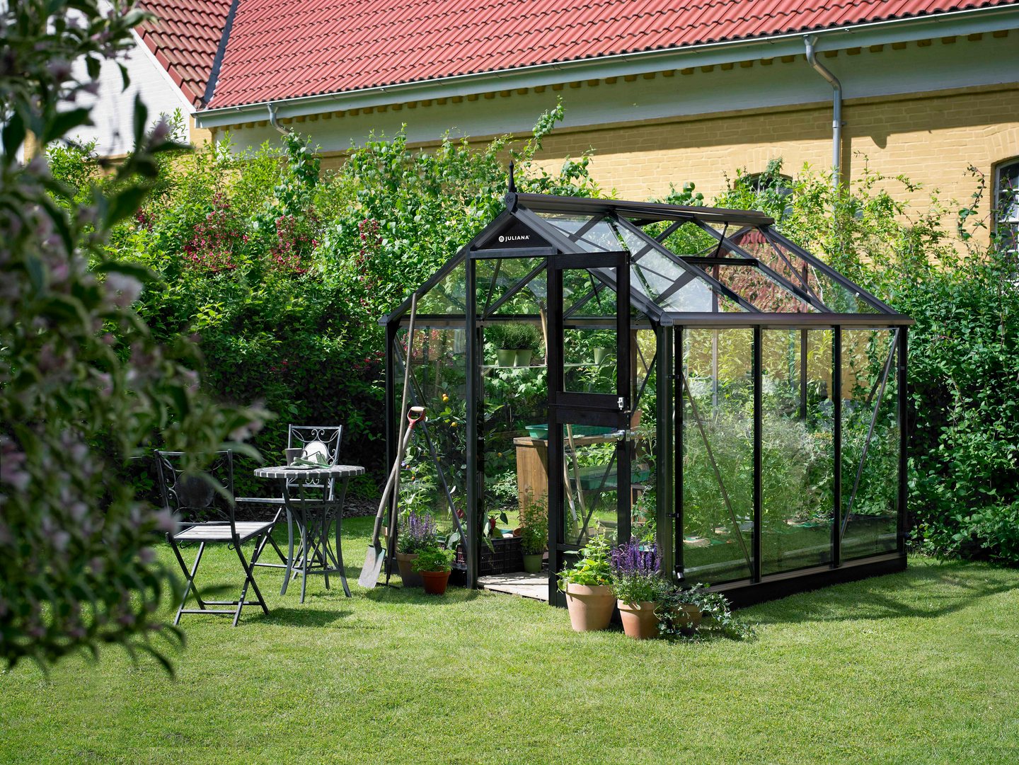 Kasvihuone Juliana Compact 5,0 antrasitharmaa alumiinirunko karkaistu lasi