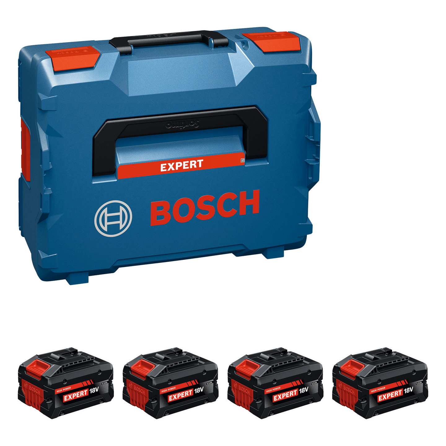 Akkupaketti Bosch EXPERT 4xEXBA18V-55 L-Boxx