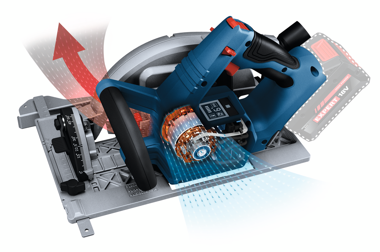 Akkukäsipyörösaha Bosch GKS18V-68G Solo L-Boxx