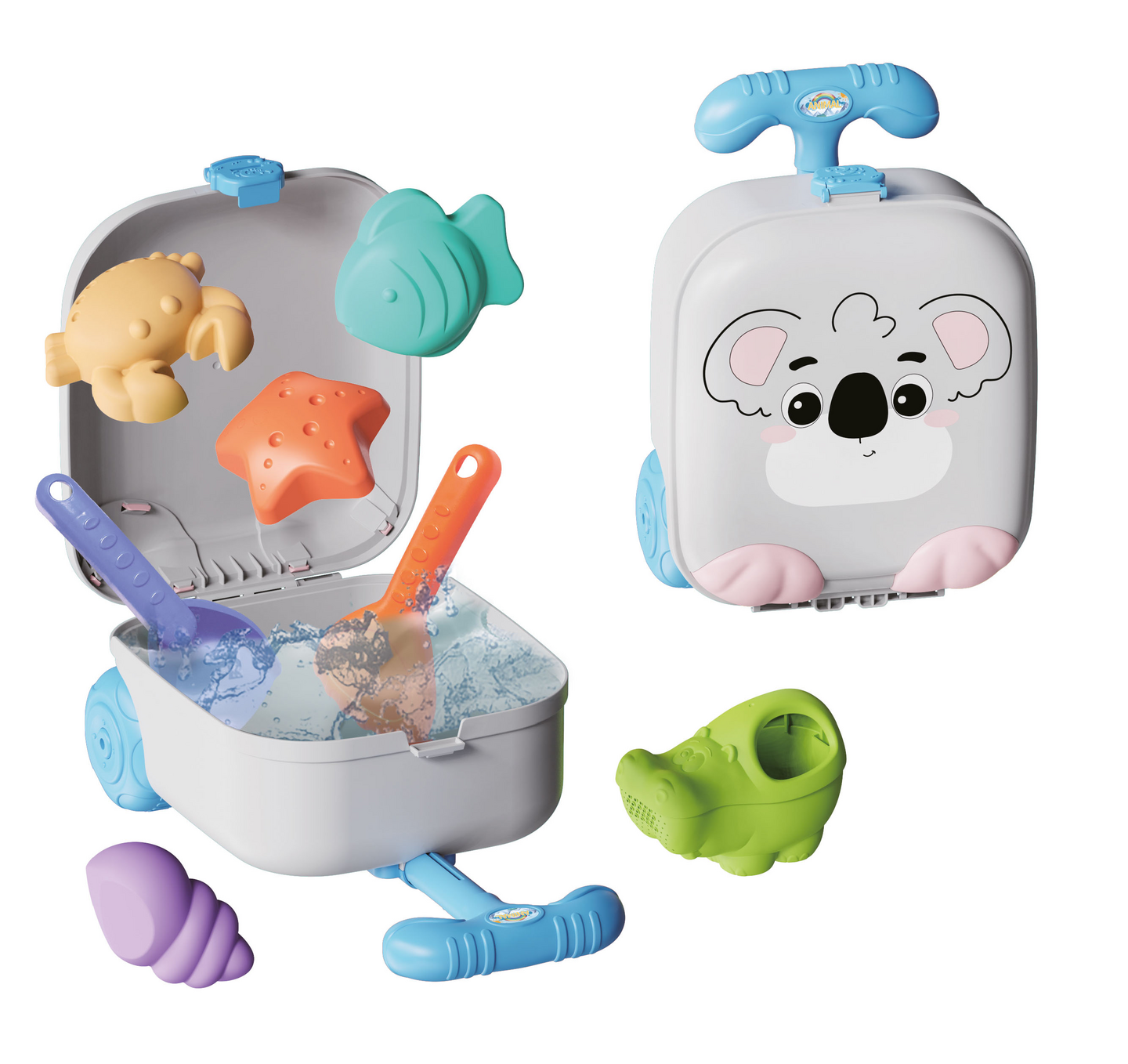 Hiekkalelut matkalaukussa 8 osaa