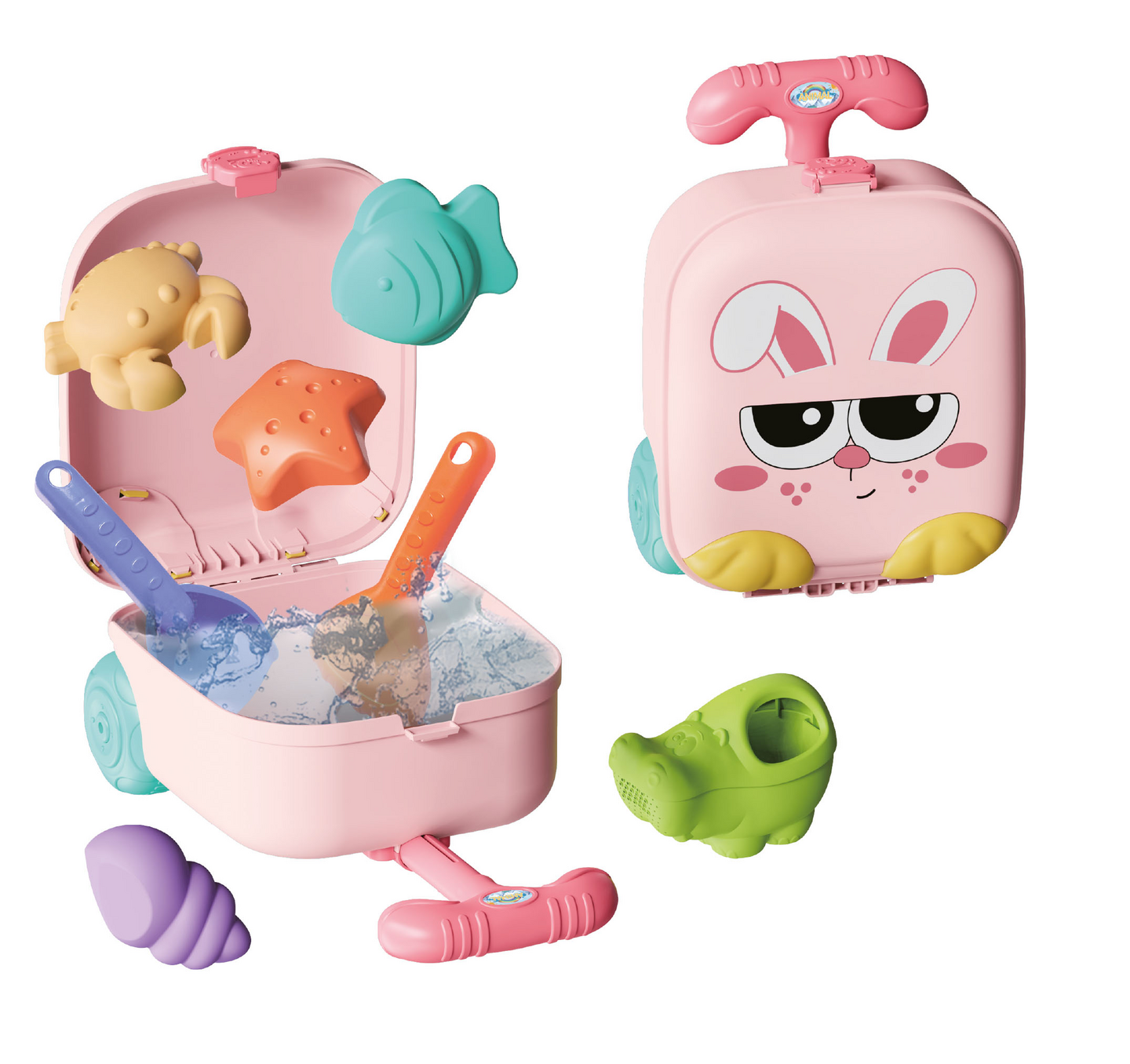 Hiekkalelut matkalaukussa 8 osaa