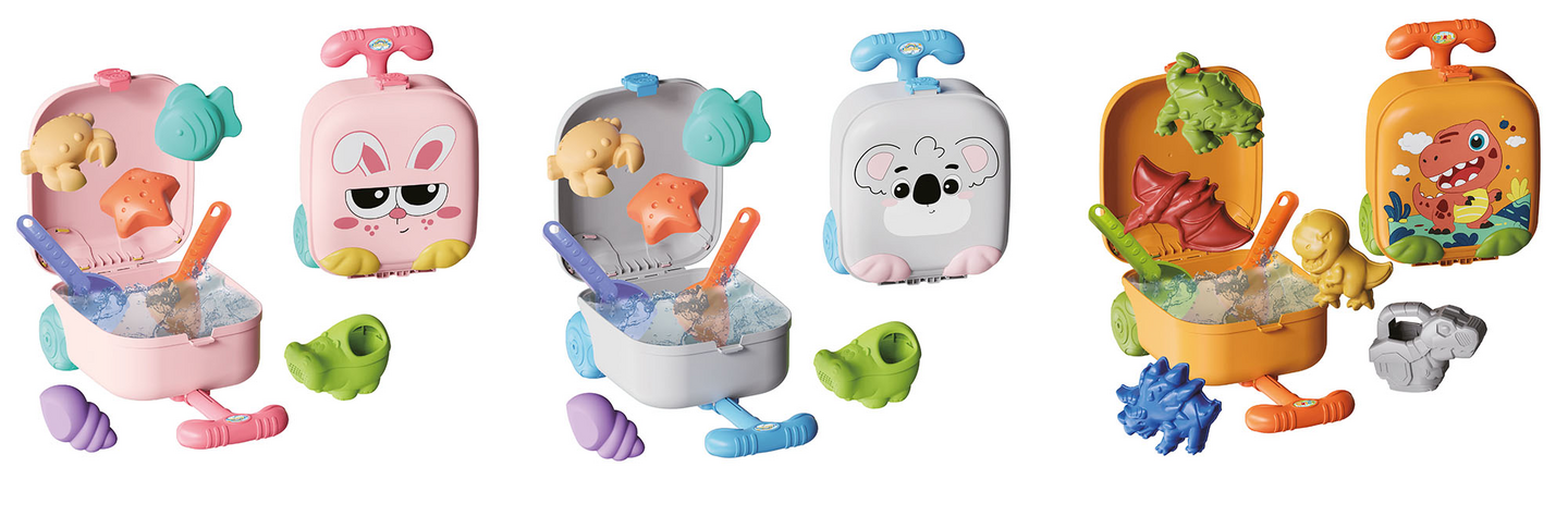 Hiekkalelut matkalaukussa 8 osaa