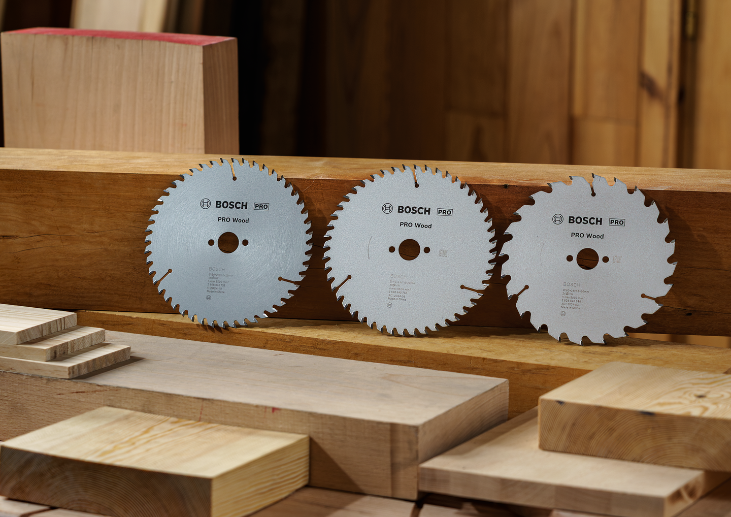 Pyörösahanteräsarja Bosch PRO Wood 160x20mm 3-osainen