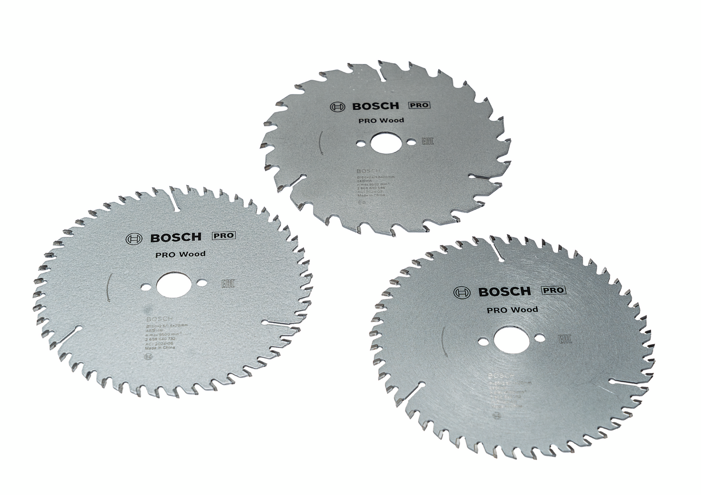 Pyörösahanteräsarja Bosch PRO Wood 160x20mm 3-osainen