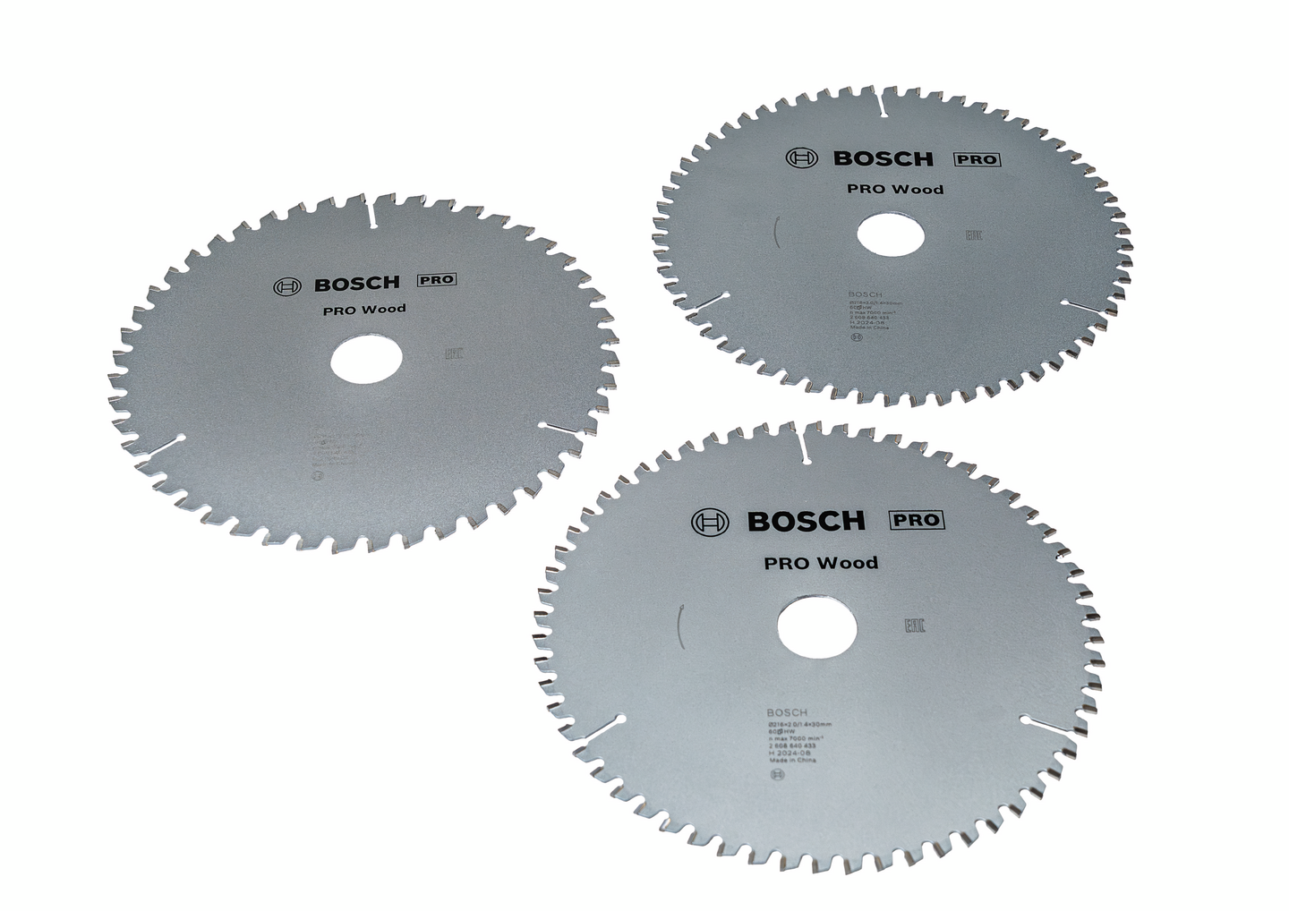 Pyörösahanteräsarja Bosch PRO Wood 216x30mm 3-osainen