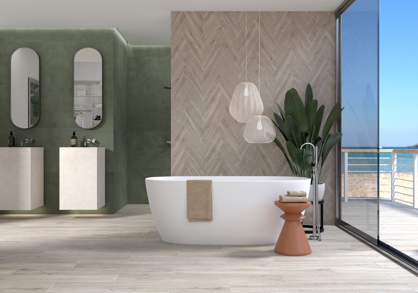 Lattialaatta Cello Cr.Rovere 20x120 vaaleanharmaa matta RT 1,68m²