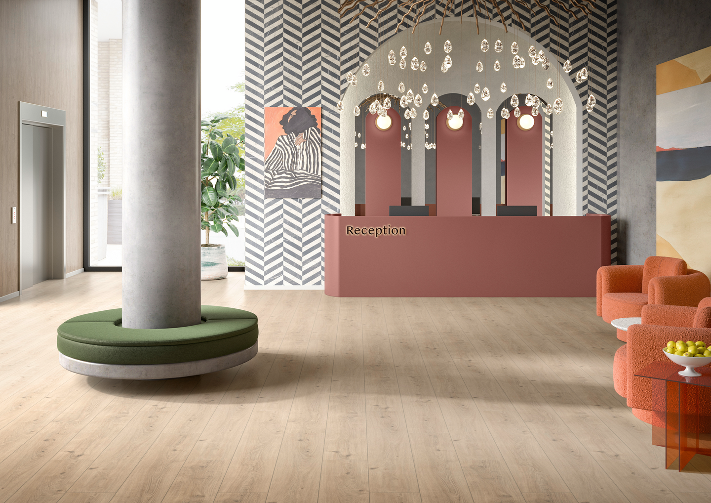 Laminatgulv 1-stav Wien Krem XL Aqua - Cello