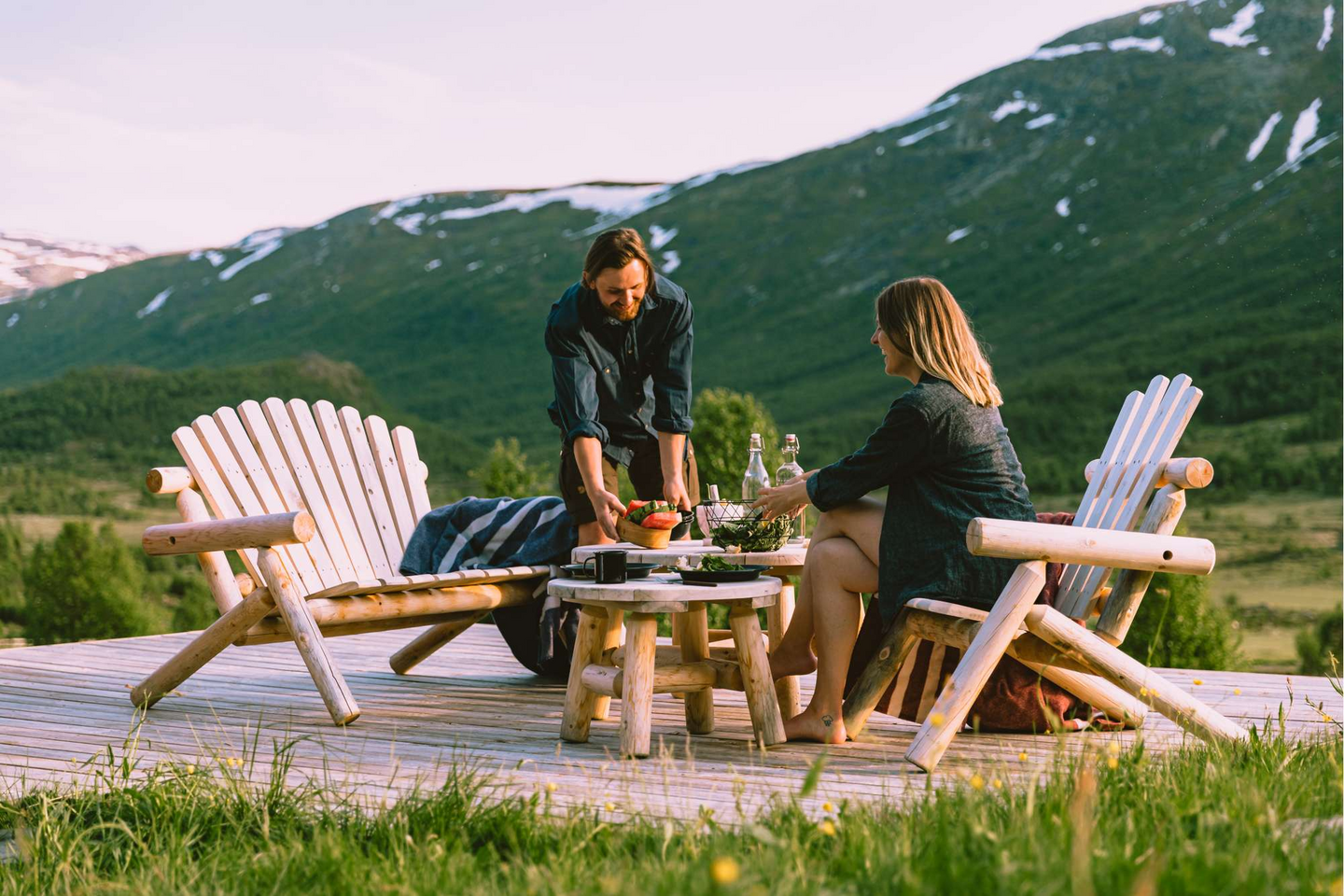 Sivupöytä Espegard Log pyöreä 60cm setripuu