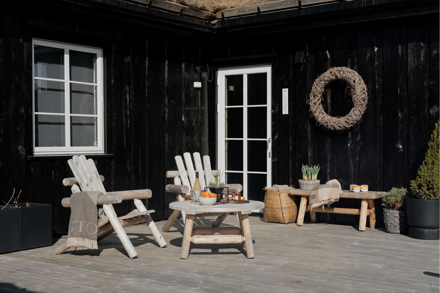 Puutarhapöytä Espegard Log 90m setripuu LV