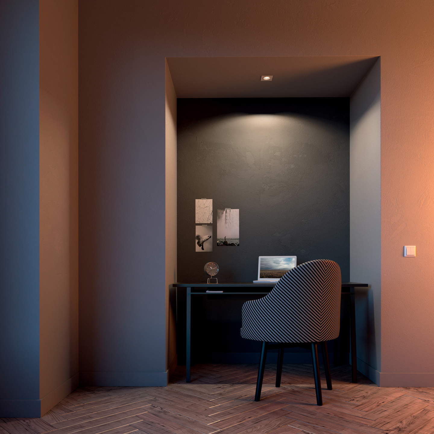 Kohdevalaisin Philips Donegal upotettava valkoinen