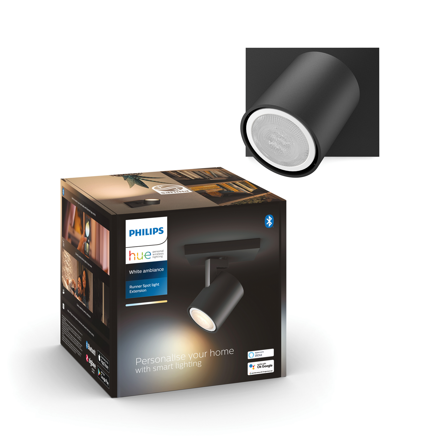 Kohdevalaisin Philips Hue Runner 1x4.2 W 400l 2200-6500 Musta