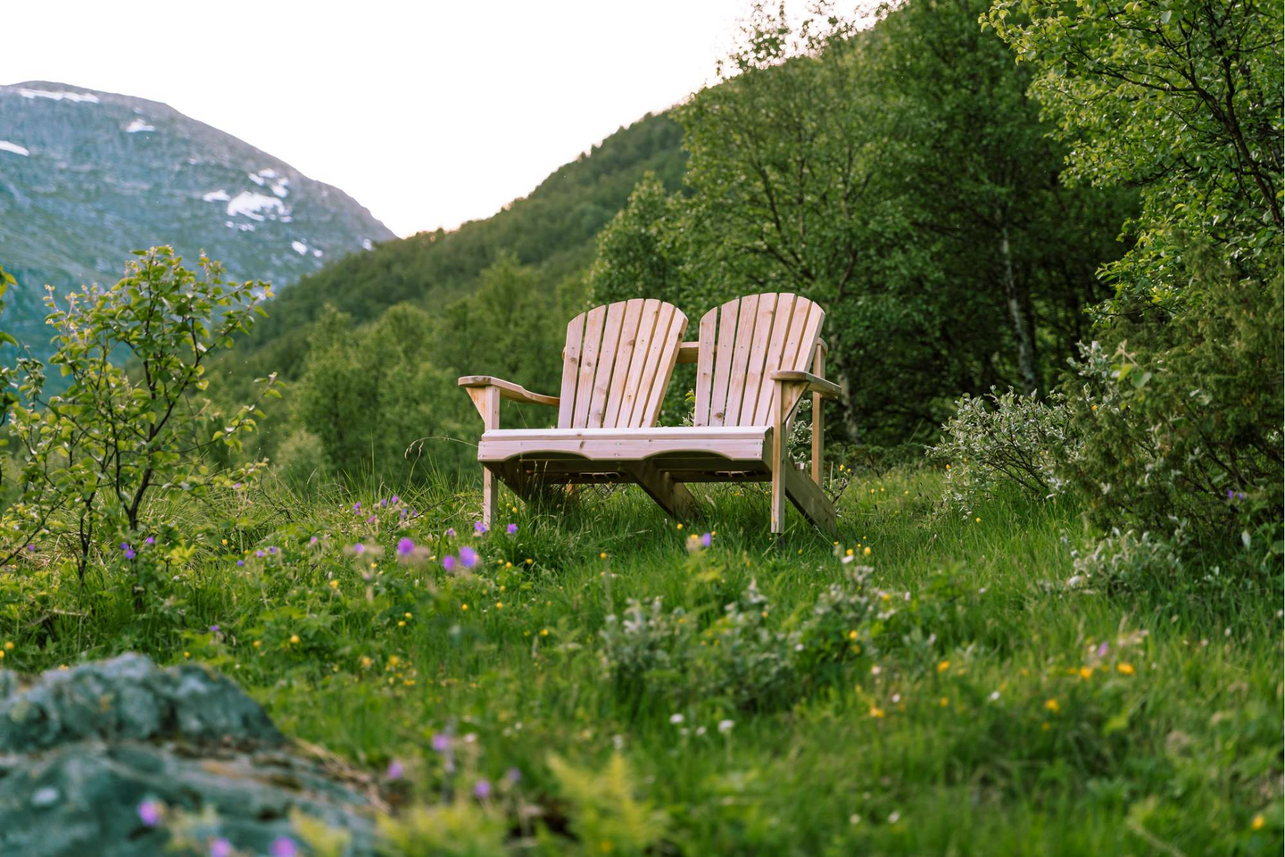 Kahdenistuttava tuoli Espegard Classic Adirondack setripuu LV