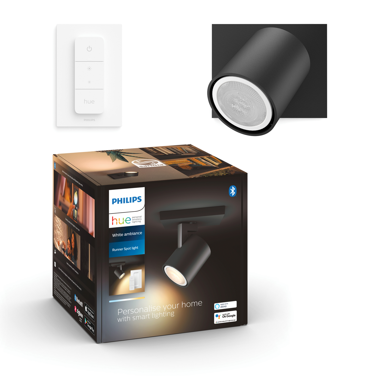 Kohdevalaisin Philips Hue Runner 1x4.2 W 400l 2200-6500 Musta