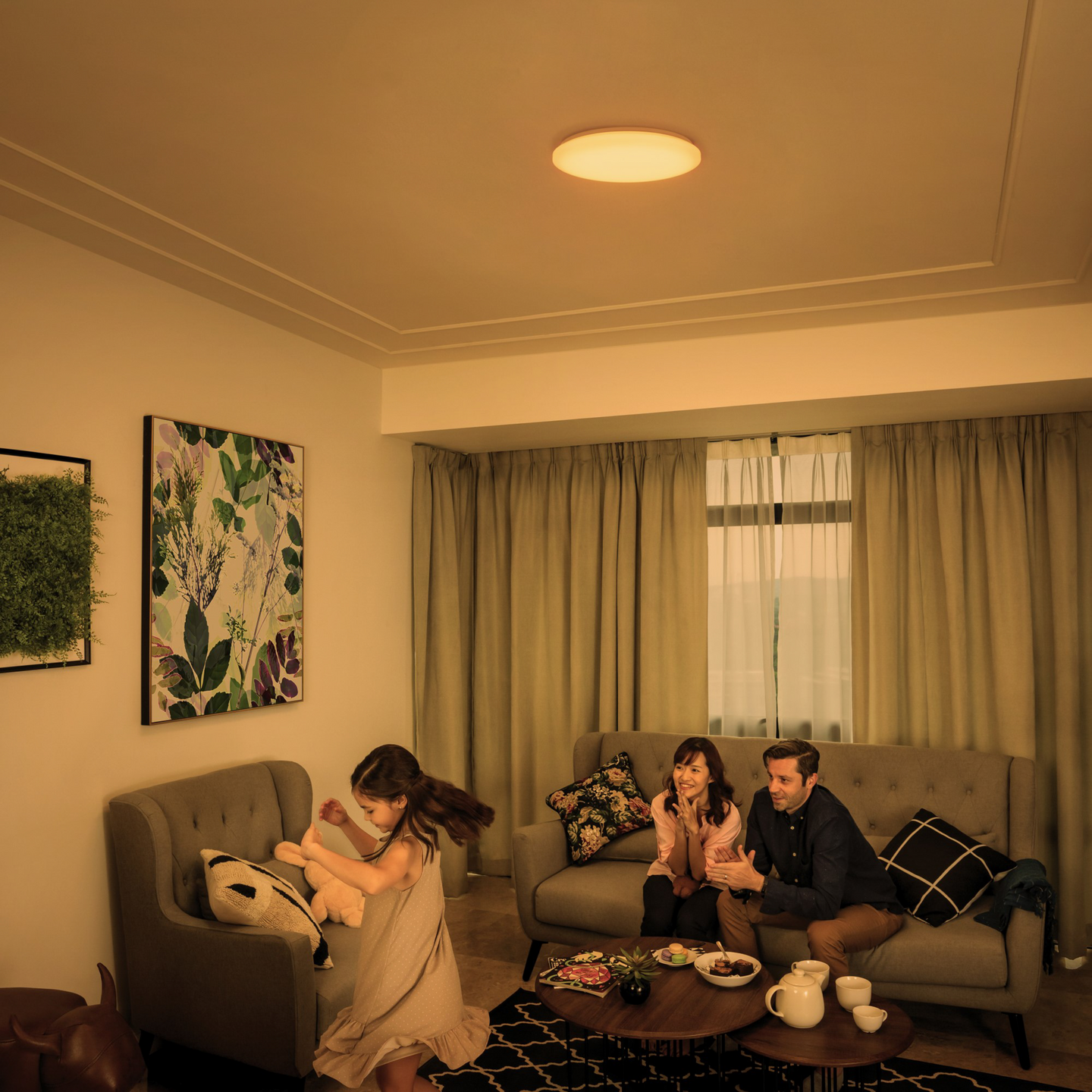 Kattovalaisin Philips Wincel 4300lm 2700-6500K 40W valkoinen kaukosäätimellä