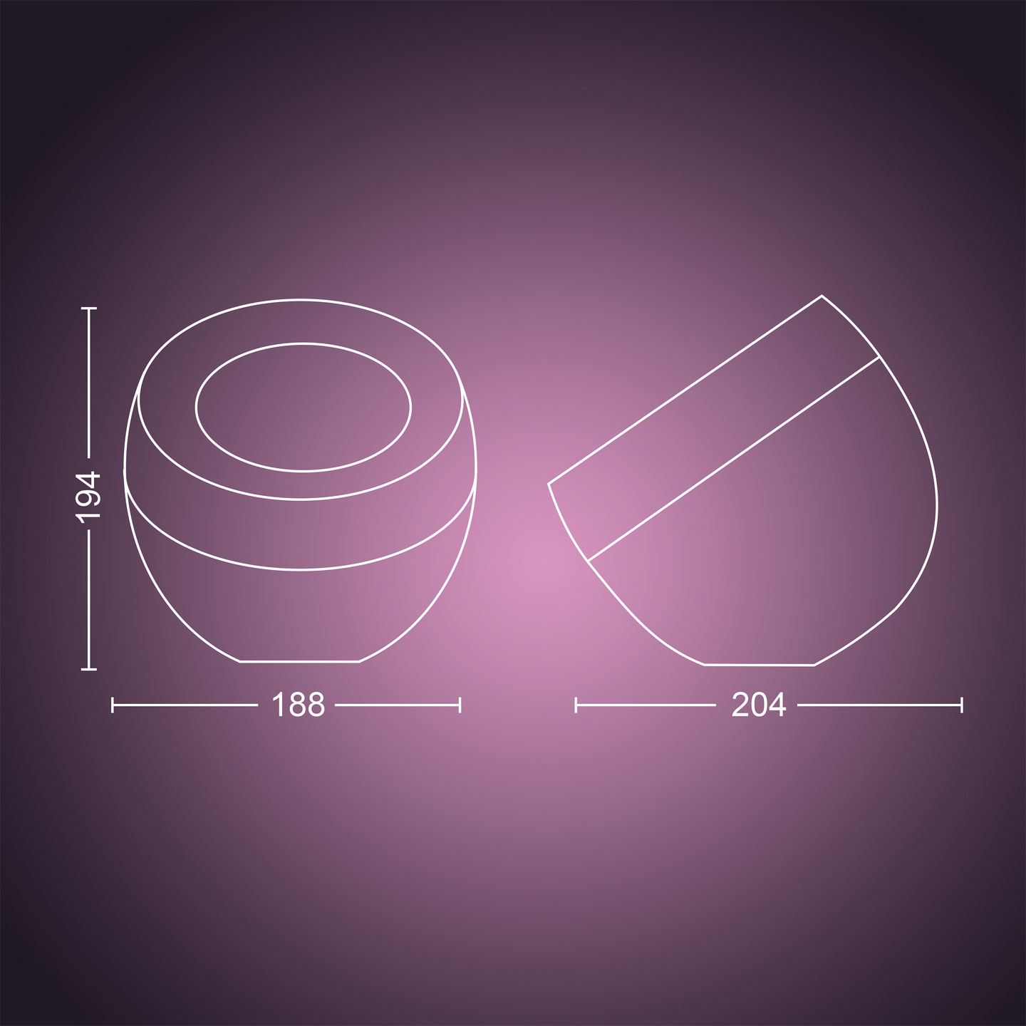 Pöytävalaisin Philips Hue Iris 570lm valkoinen
