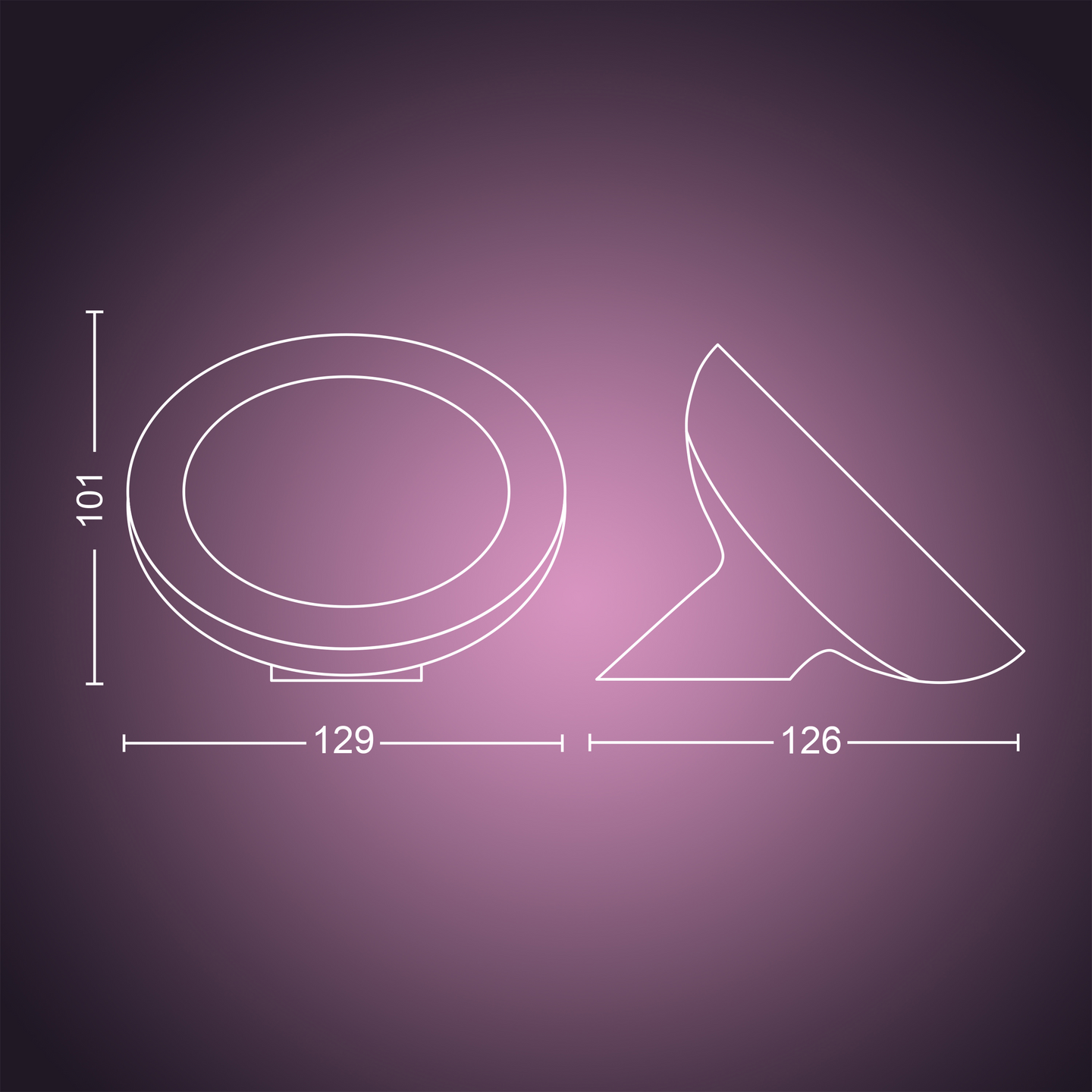 Pöytävalaisin Philips Hue Bloom 500lm valkoinen