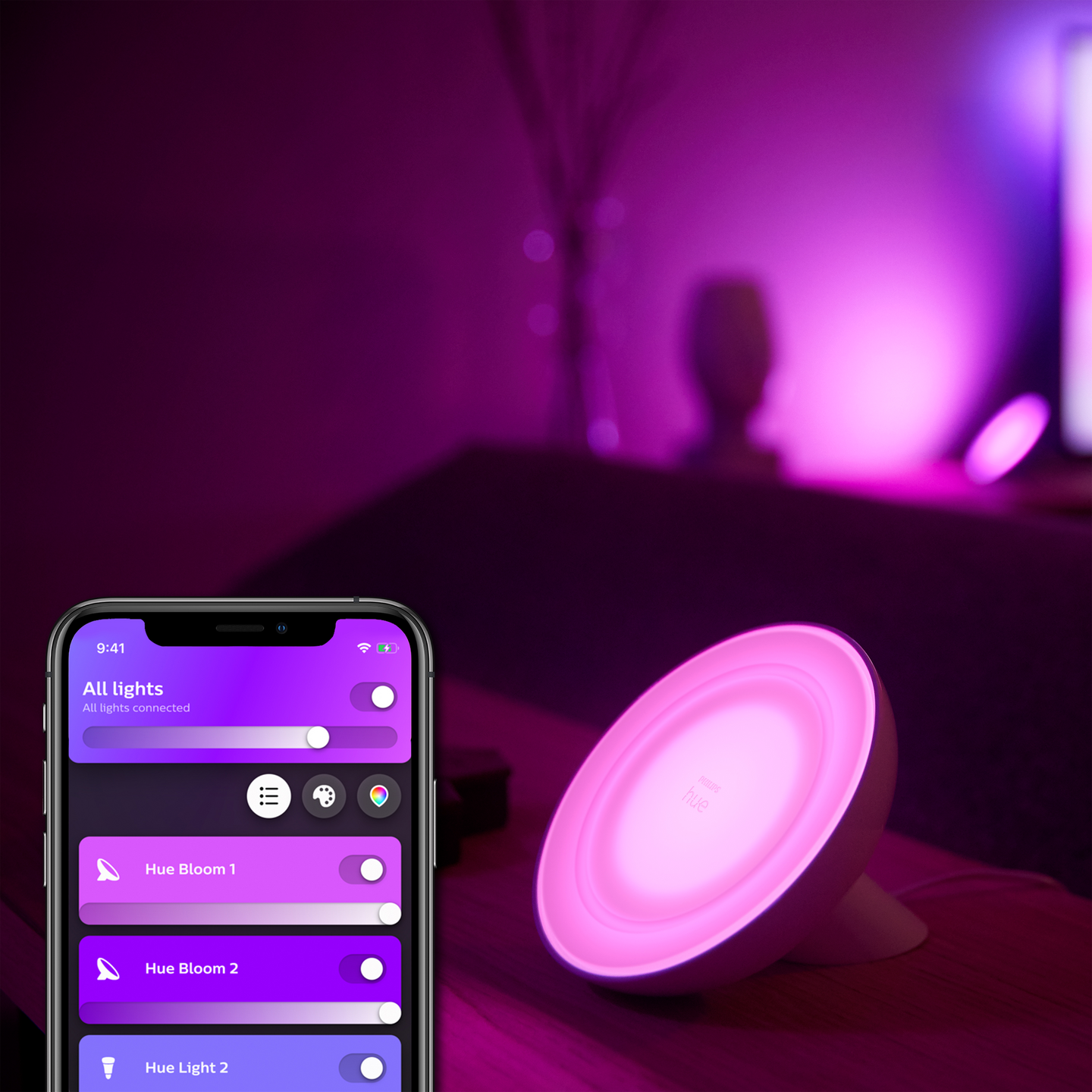 Pöytävalaisin Philips Hue Bloom 500lm valkoinen