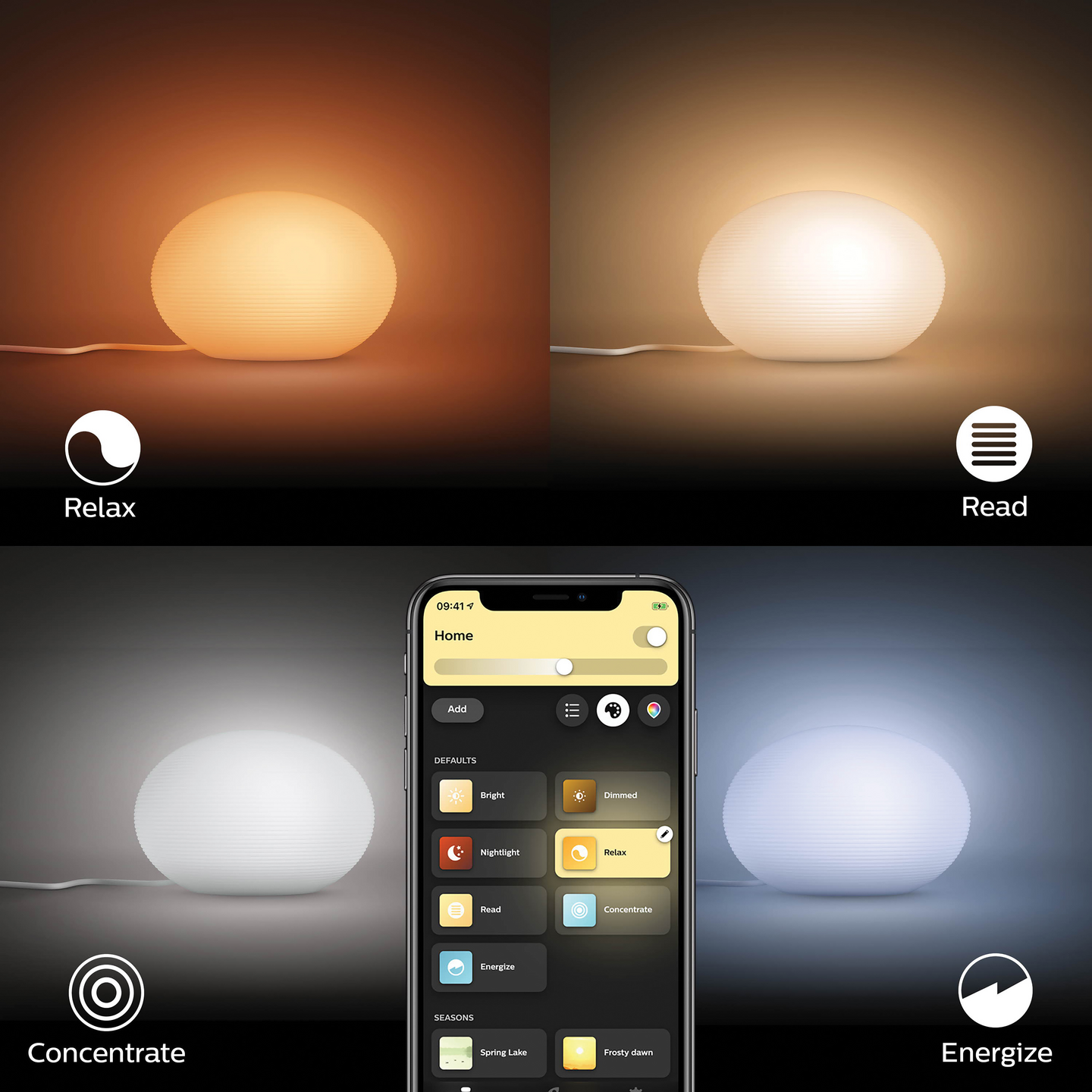 Pöytävalaisin Philips Hue Flourish valkoinen 9,5W 230V