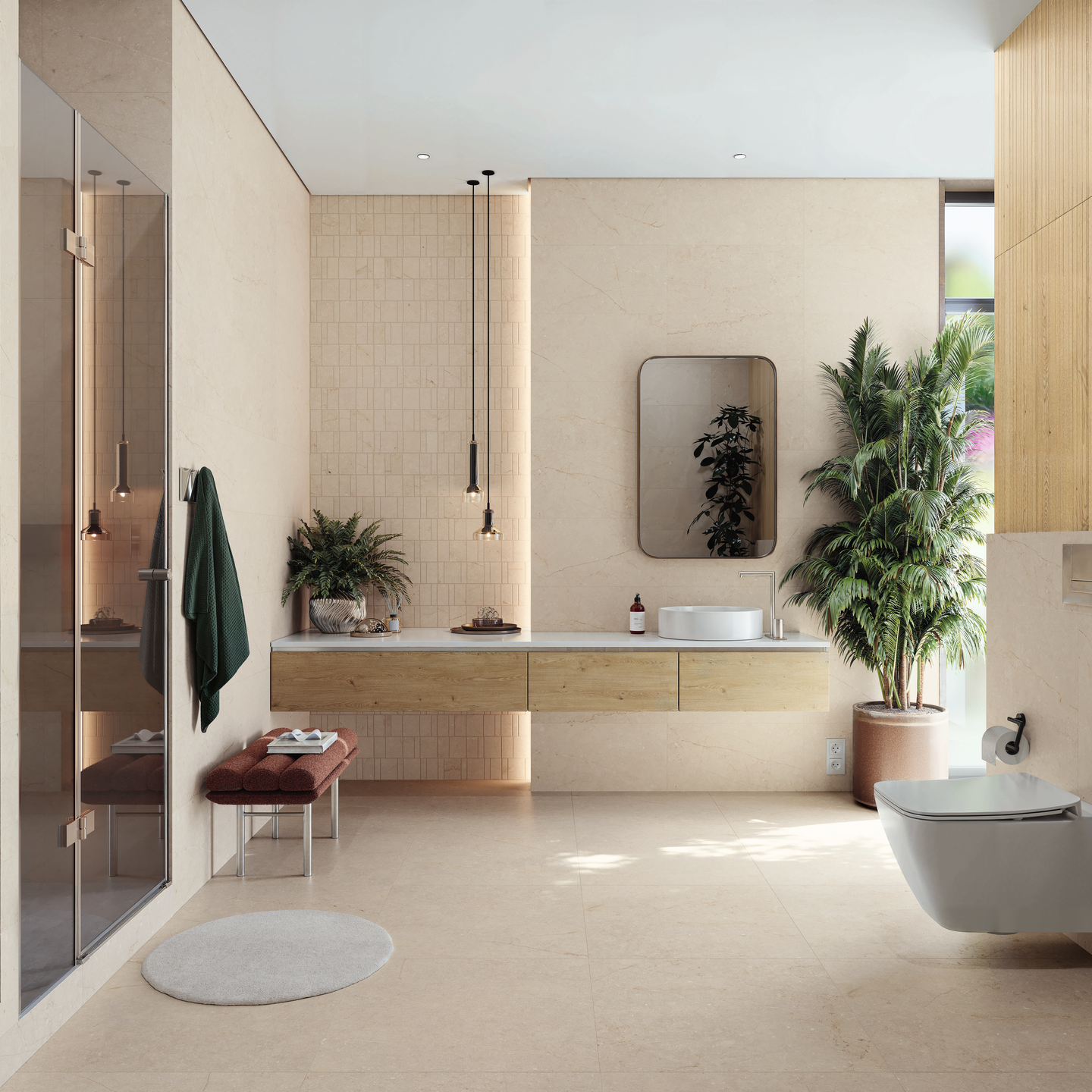 Seinälaatta Cello Bluenza 30x60 Light Sand matta RT 1,07m²