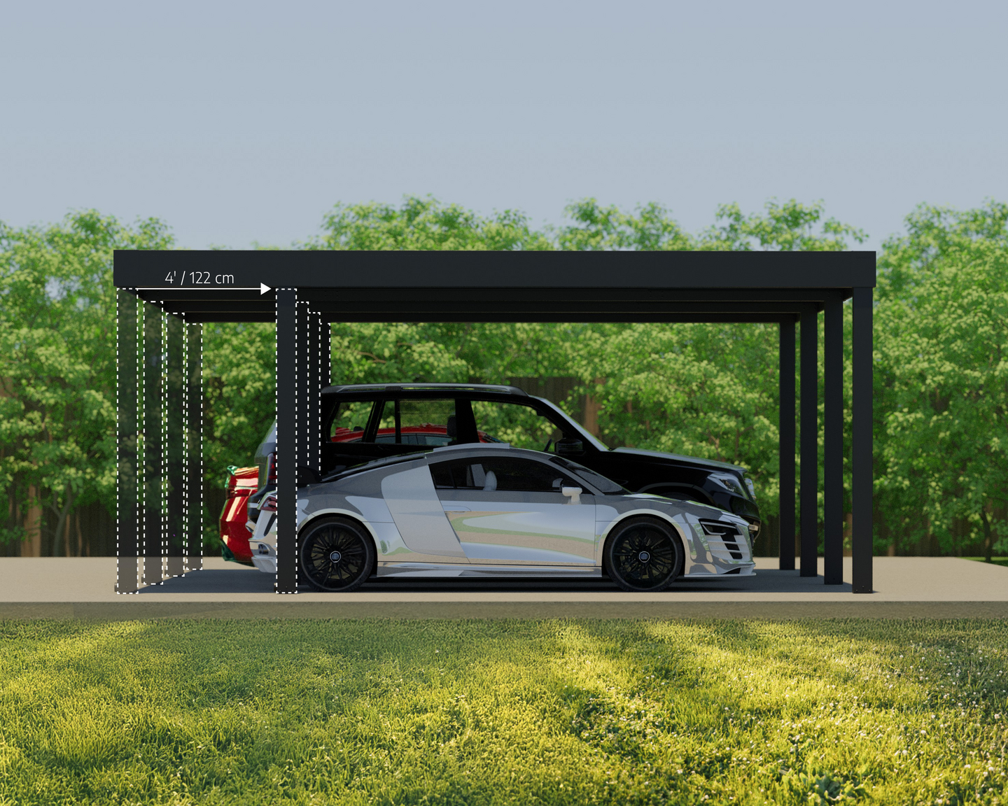 Canopia OSLO Autokatos 6x9m Musta