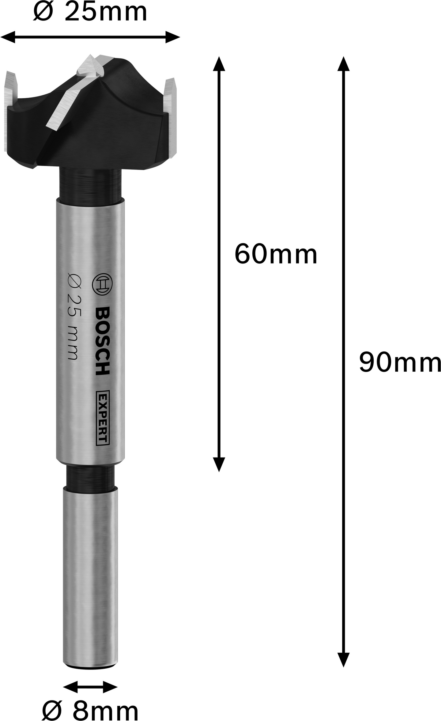 Saranaporanterä Bosch EXPERT 25x60x90mm Laminated Wood Hinge Cutting