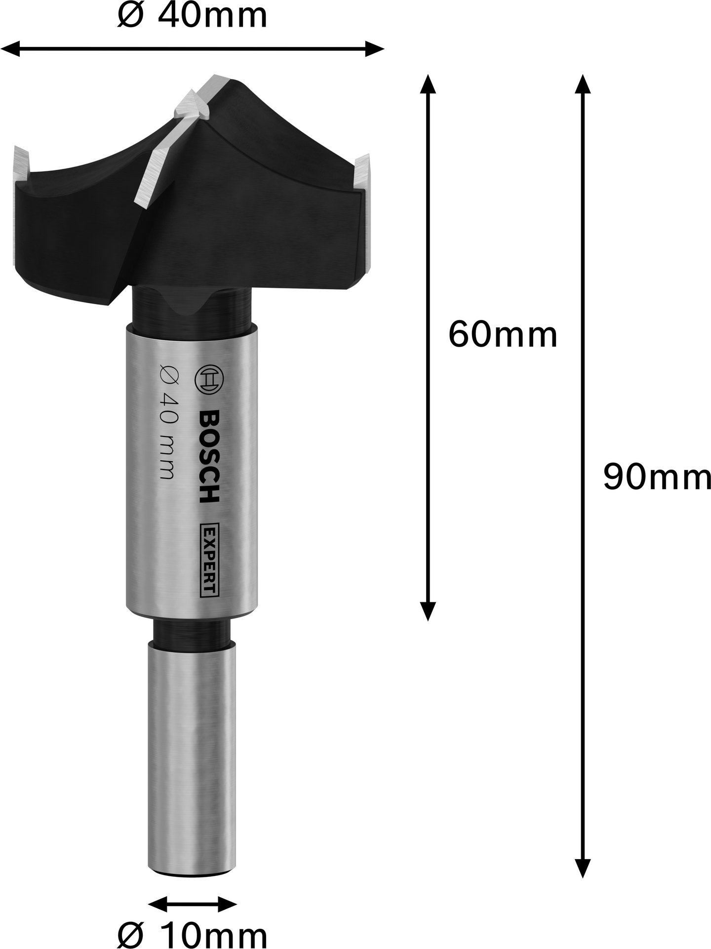 Saranaporanterä Bosch EXPERT 40x60x90mm Laminated Wood Hinge Cutting