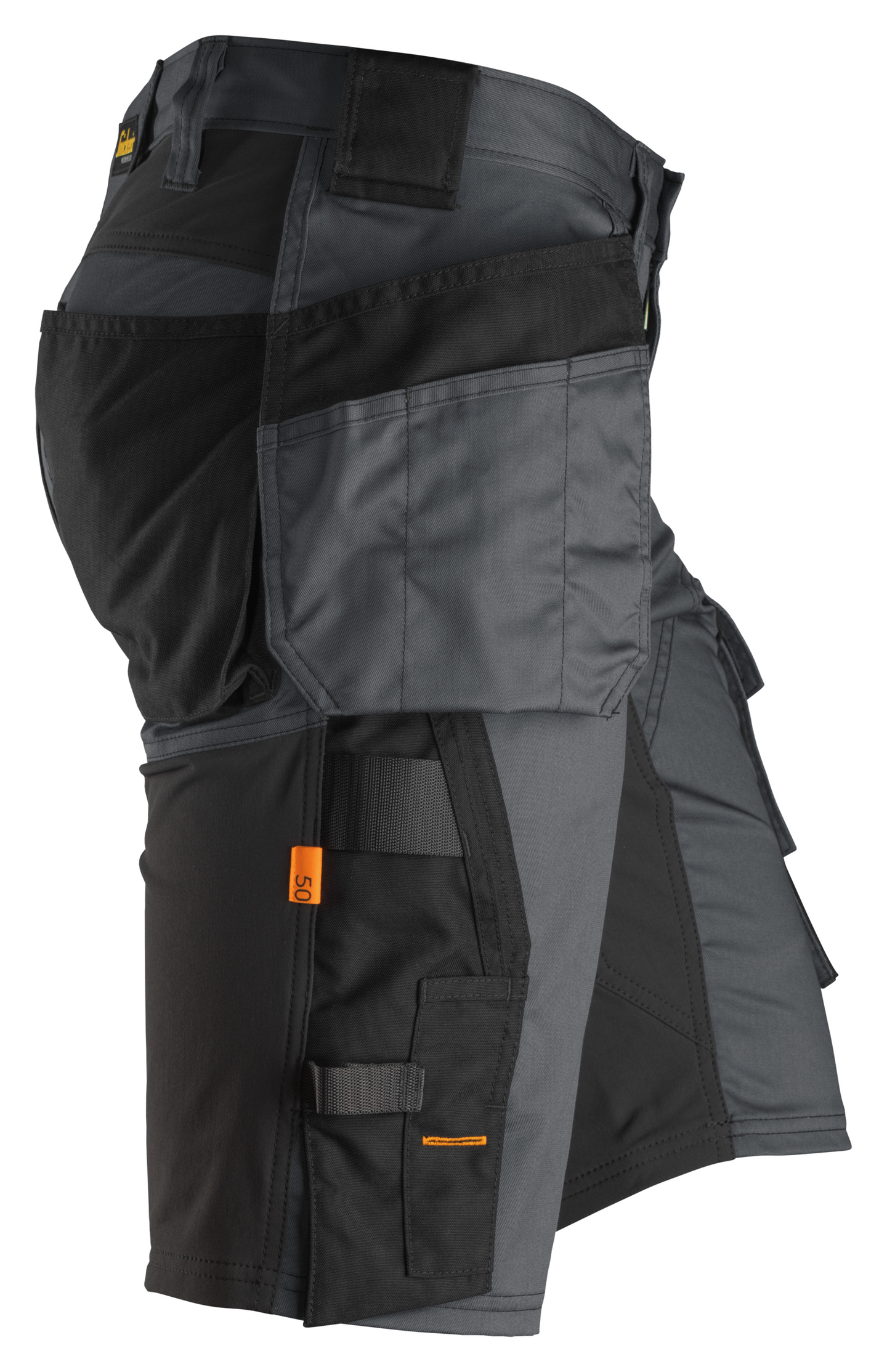 Shortsit Snickers AllroundWork Stretch riipputaskut 6141 harmaa-musta