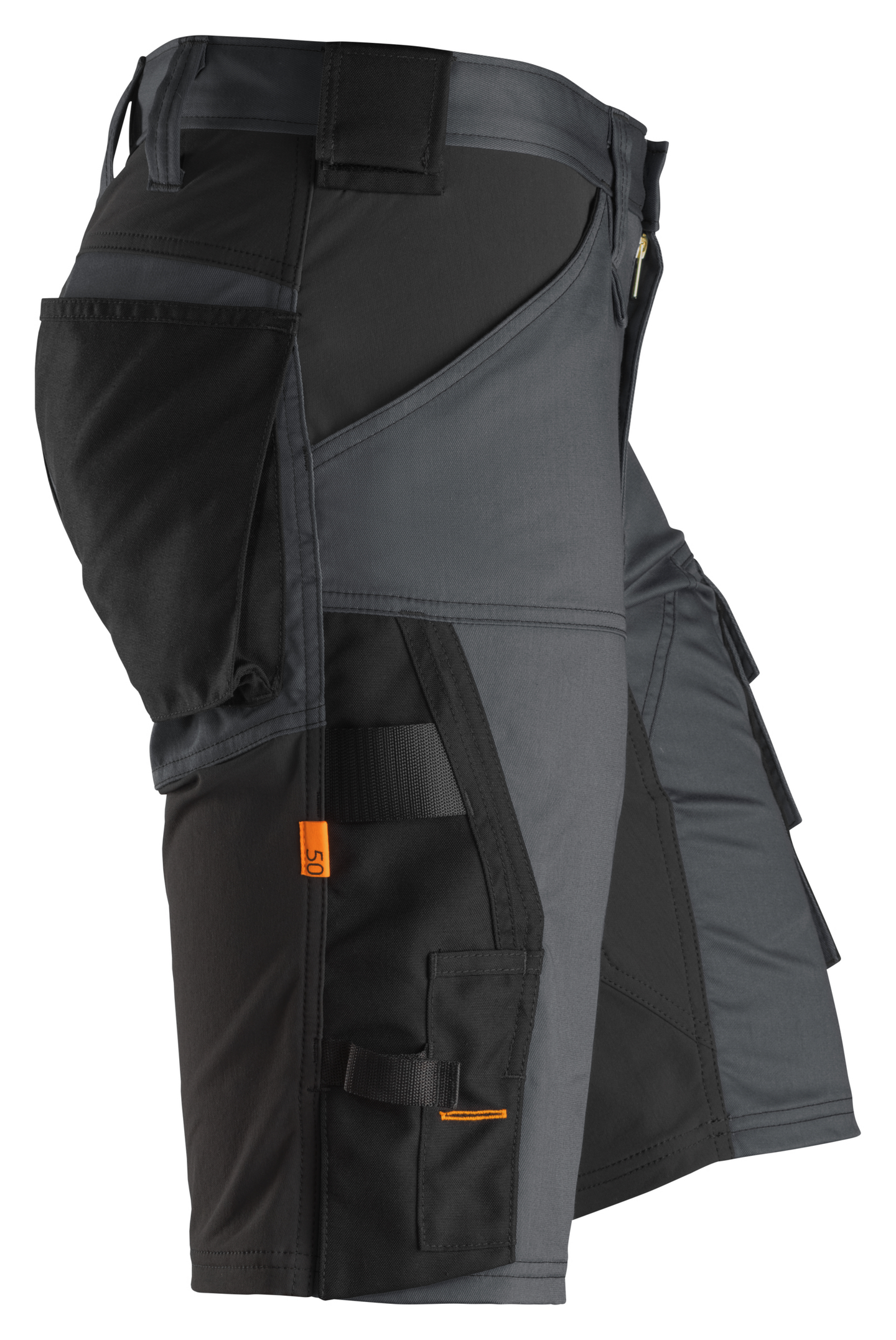 Shortsit Snickers AllroundWork Stretch 6143-5804 teräksenharmaa-musta