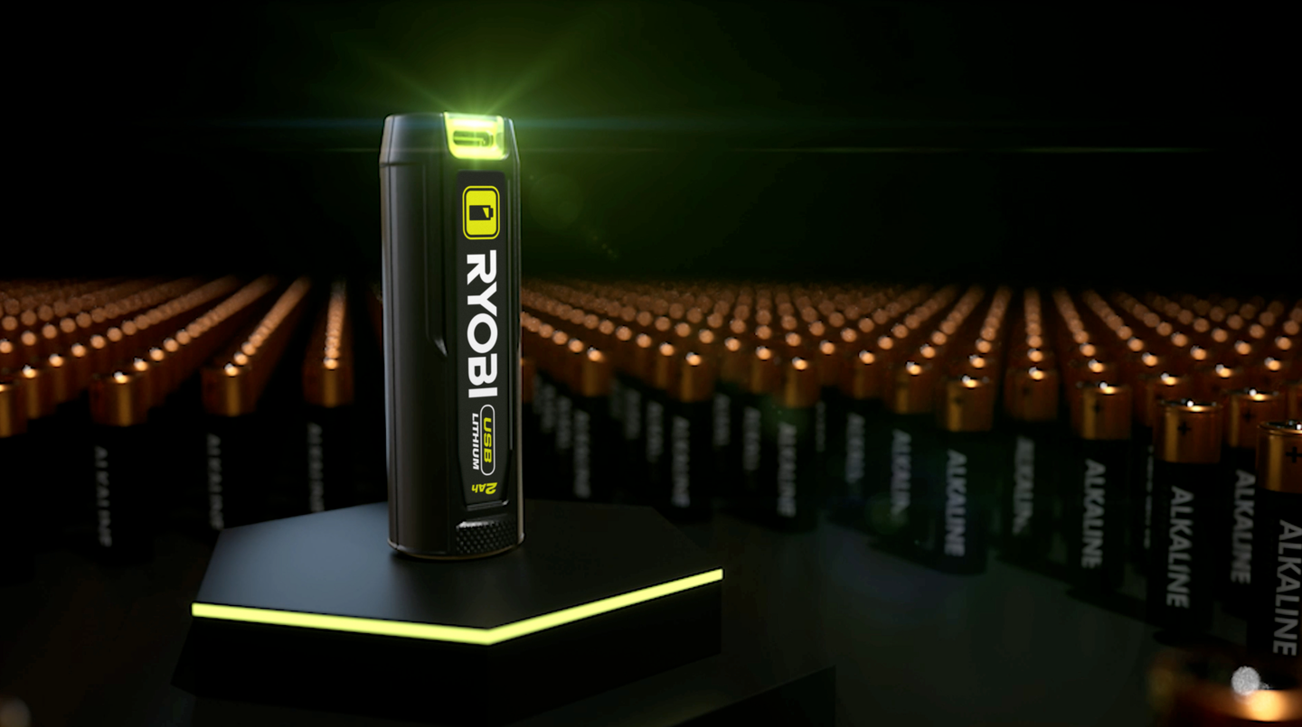 Akku Ryobi RB4L20 2,0Ah 4V USB Lithium USB-johdolla