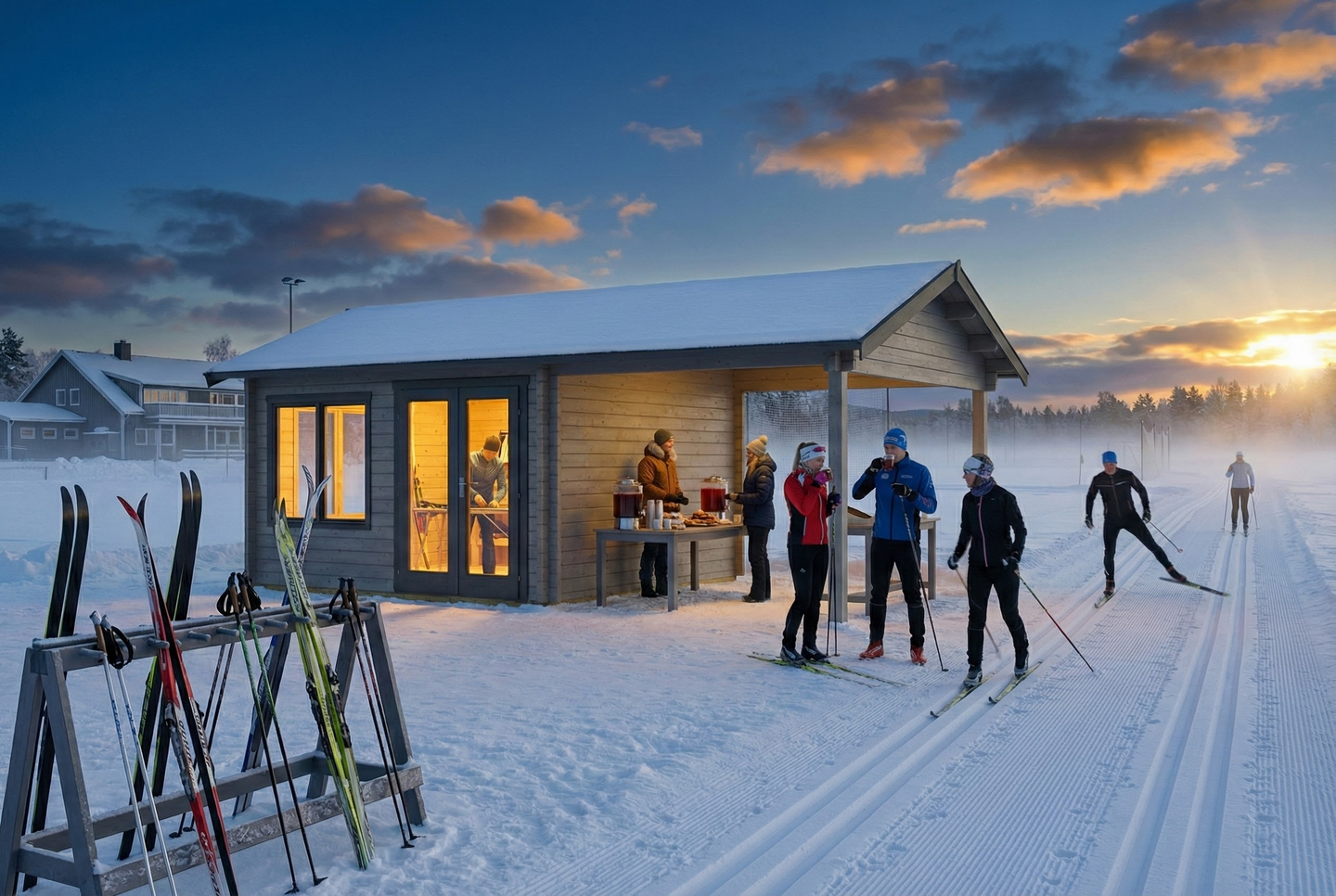 Pihatalo ja katos Vikersund 15,2m2 + 11,4m2