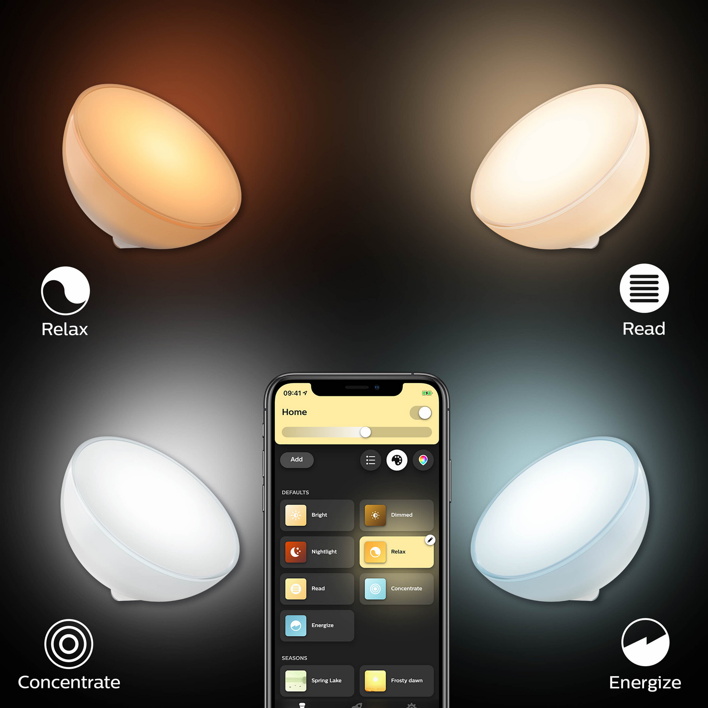 Pöytävalaisin Philips Hue Go