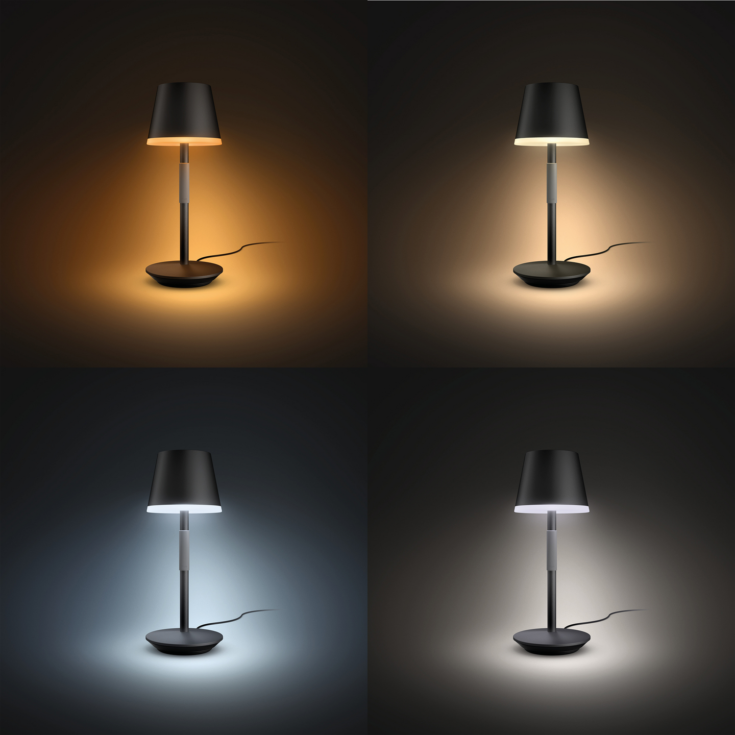 Pöytävalaisin Philips Hue Go 6W 370-530lm 2000-6500K musta