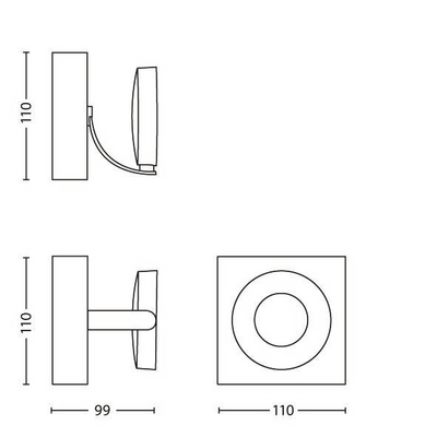 Kohdevalaisin Clockwork Philips 1x5W valkoinen