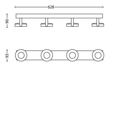 Kohdevalaisin Clockwork Philips 4x5W valkoinen