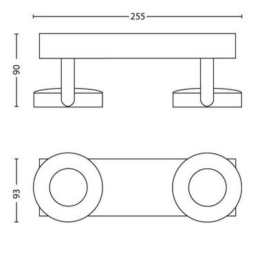 Kohdevalaisin Clockwork 2x5W valkoinen