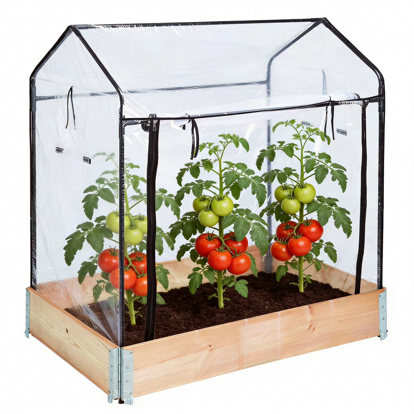 Minikasvihuone 115x75cm korkeus 100/130cm