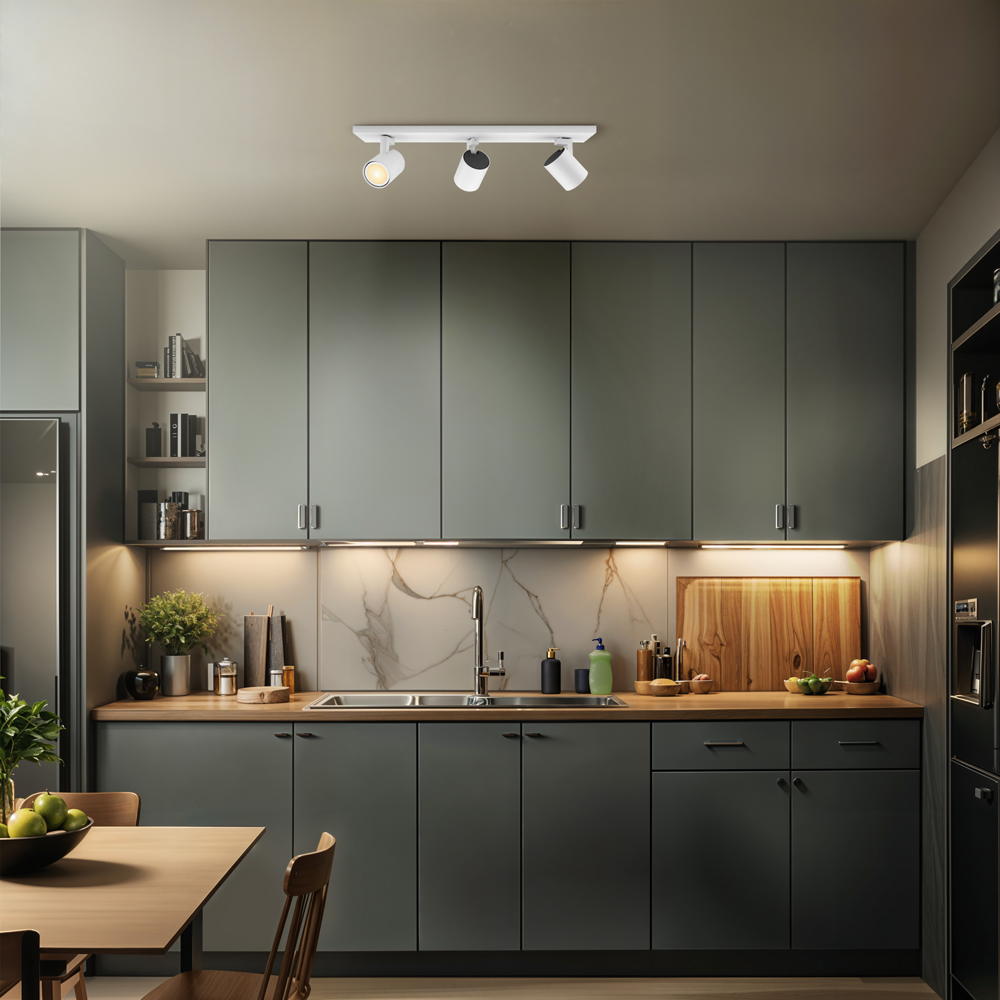 Spottivalaisin Philips Runner 3-osainen valkoinen